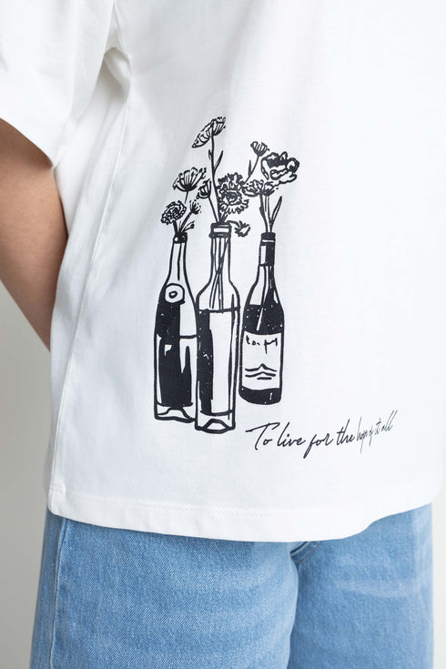 The White Oversized Graphic T-shirt
